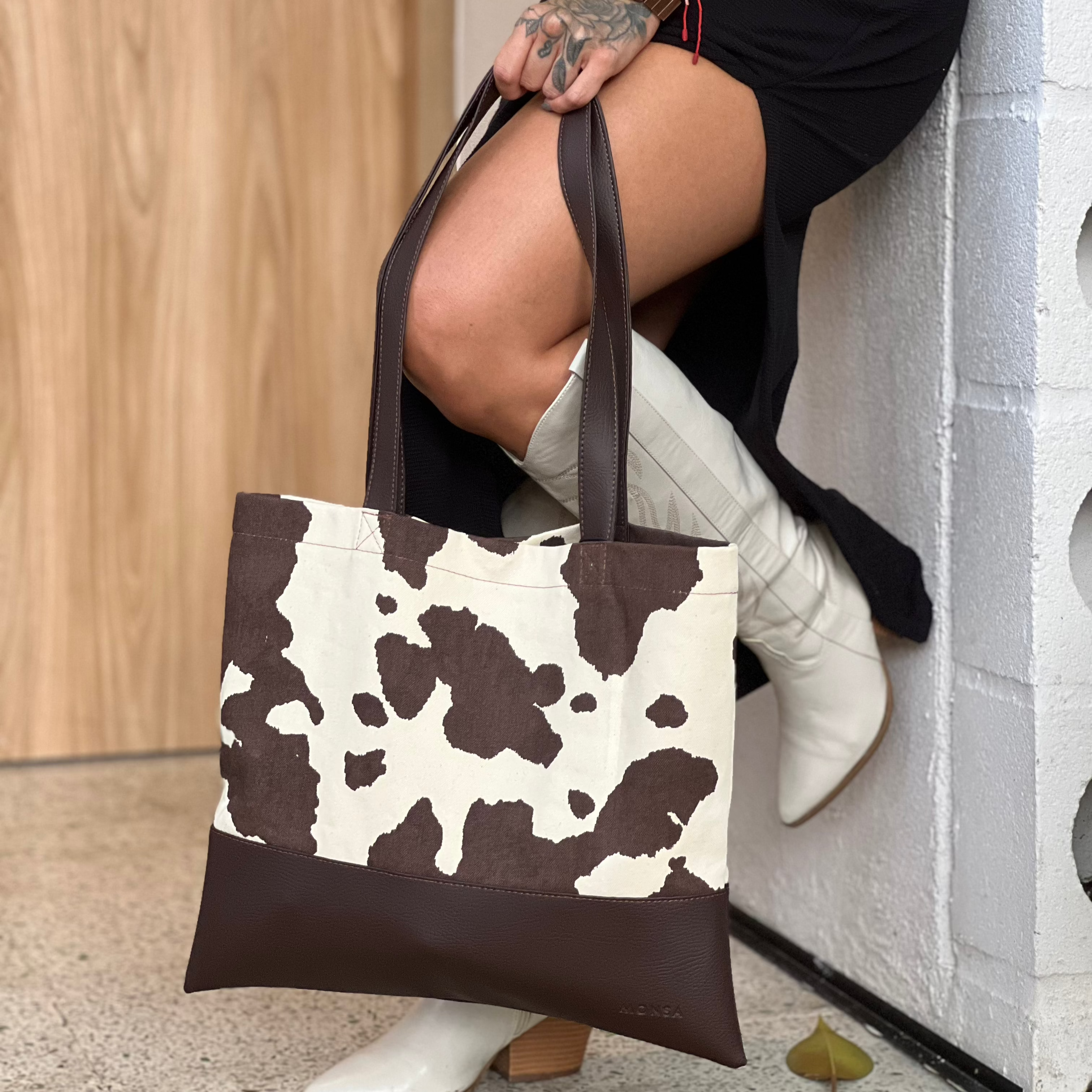 Tote Bag Cow Negro